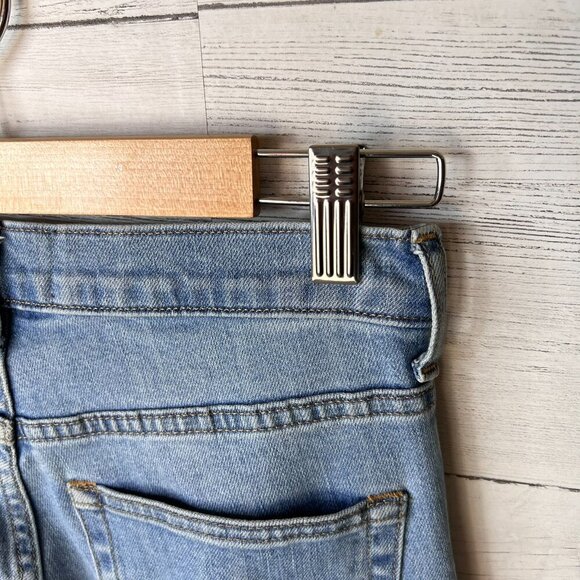 Everlane Jeans Womens Size 27R Light Wash Straight Leg Raw Hem Denim Cotton - Picture 13 of 15